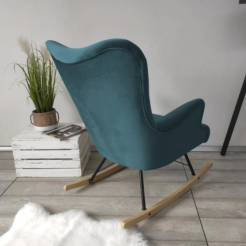 Fotoliu balansoar în stil scandinav Aria (Magic Velvet 2222). 1059404
