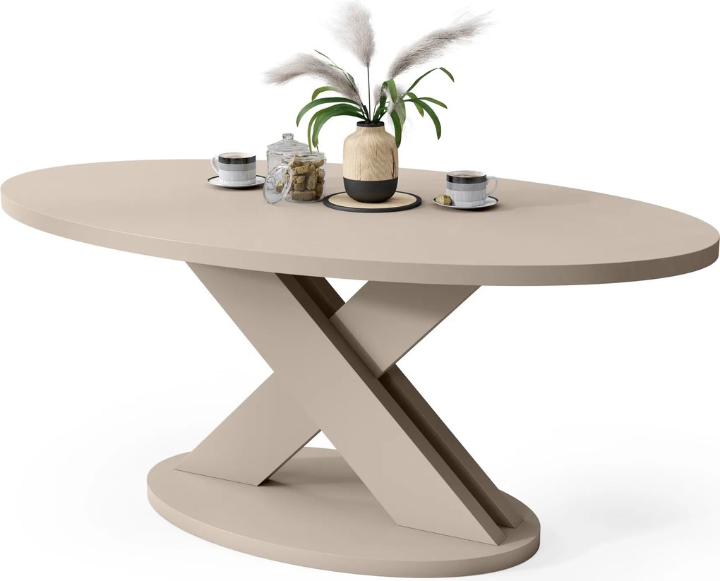 Mazzoni Măsuță de cafea ovală LOXA Cașmir - MĂSUȚĂ DE CAFEA 120x65 cm