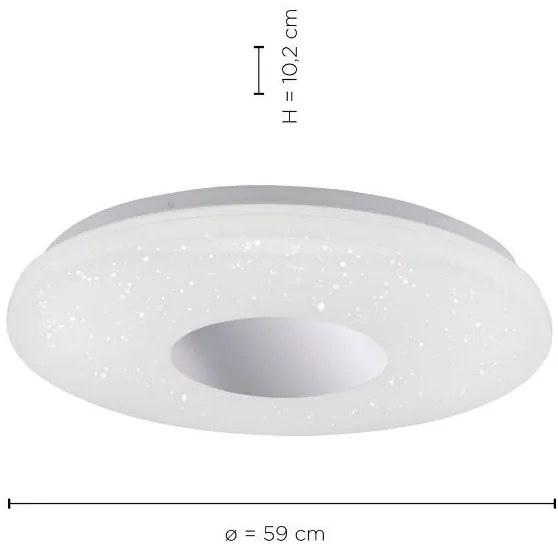 Plafonieră LED cu senzor LAVINIA LED/18W/230V IP44 Leuchten Direkt 14822-17