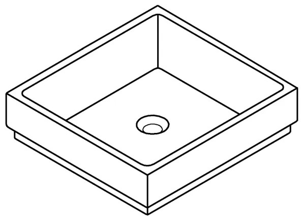 GROHE 3948100H - Lavoar CUBE 500 × 470 mm, din ceramică, alb