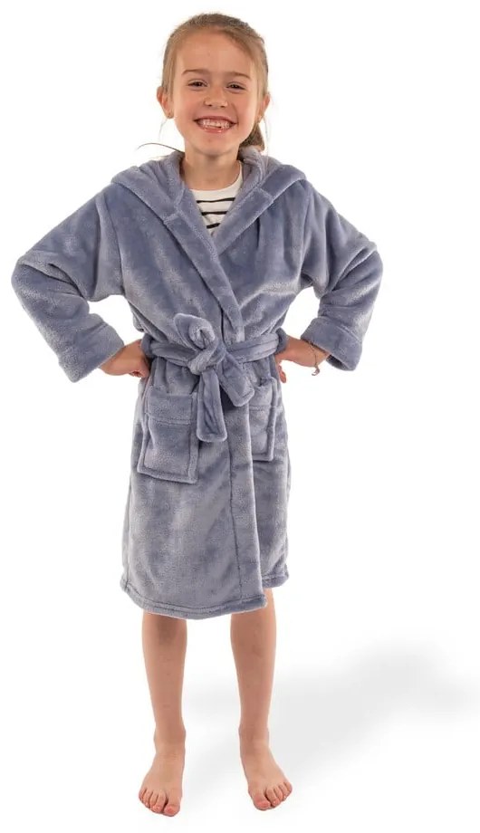 Halat pentru copii albastru 122-128 din micropluș/cocolino Delux – Tiseco Home Studio