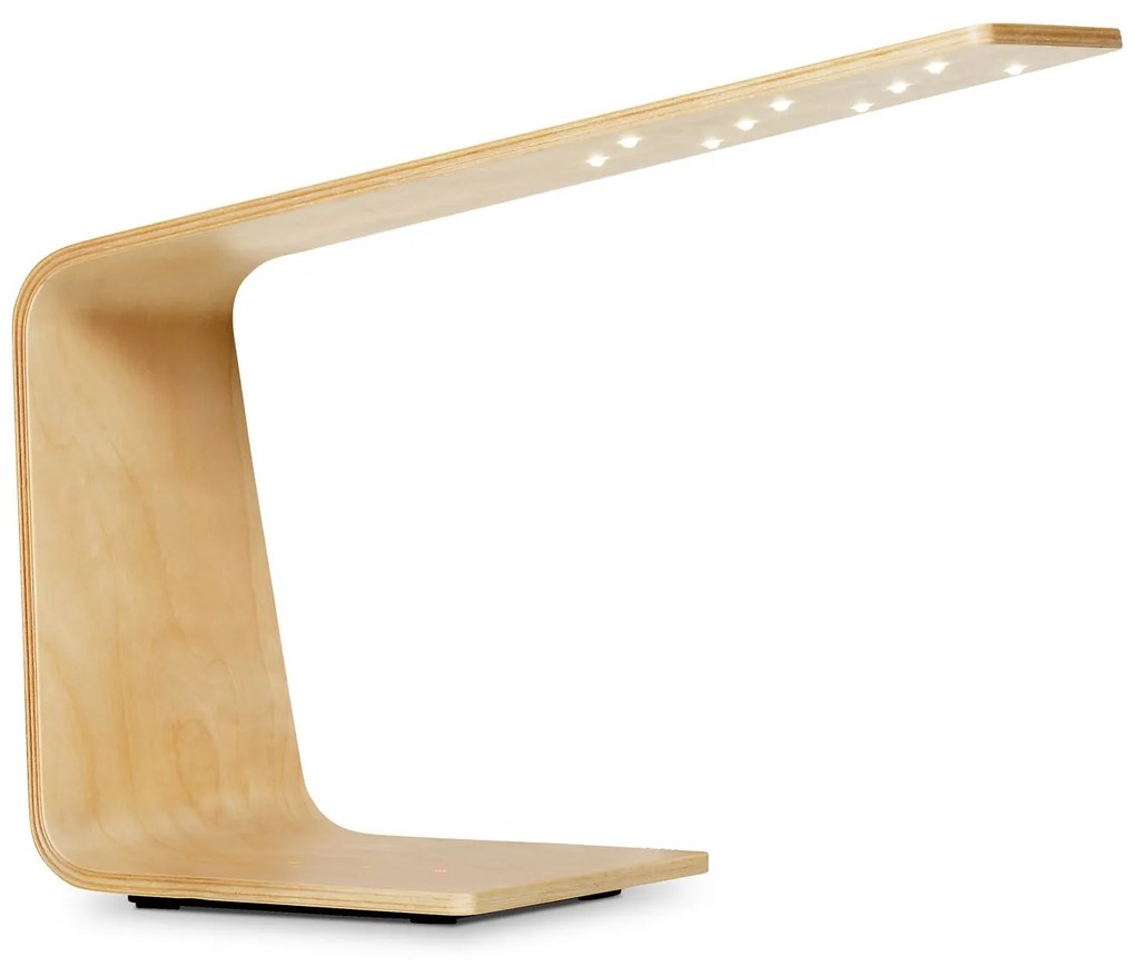 Lampă de masă LED1, multe variante - TUNTO Model: nuc natural, culoare albă