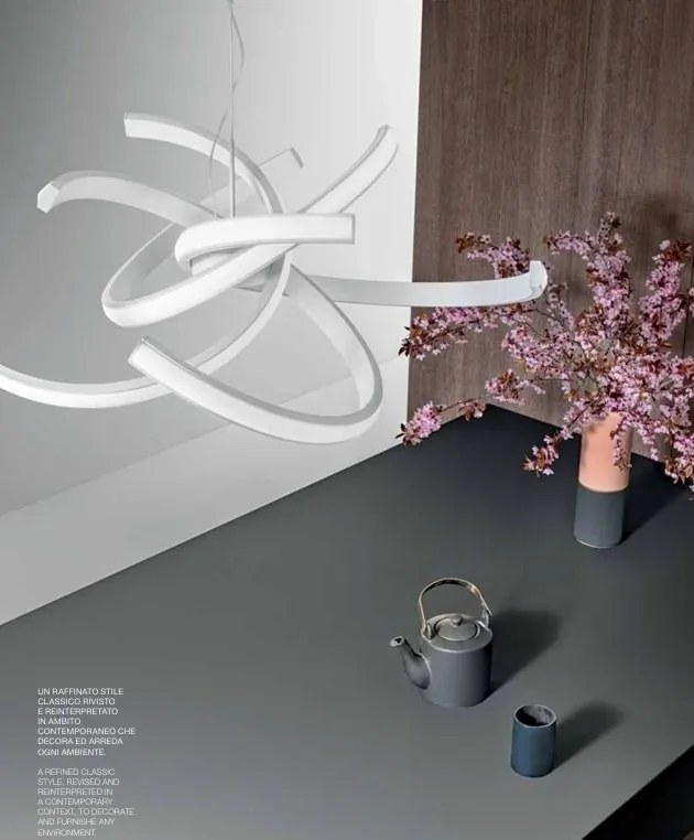 Lustra LED design modern Cinzia S auriu sau alb