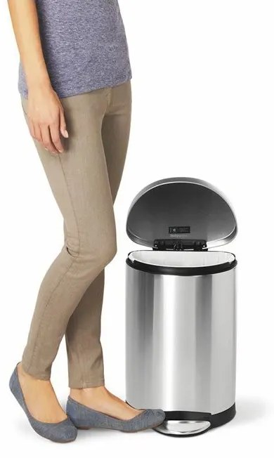 Cos pedala oval 10 l, otel mat, otel inoxidabil
