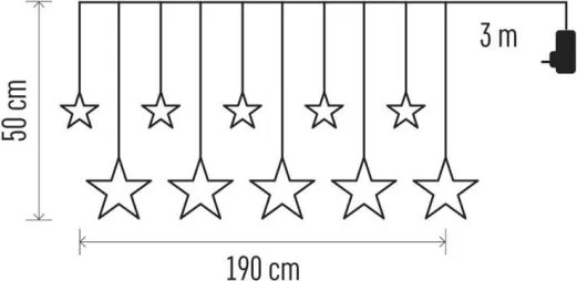 Ghirlandă LED pentru exterior 125xLED/1,9m IP44 alb cald