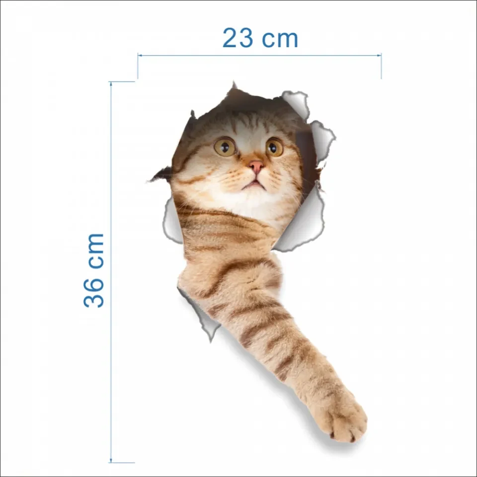 Sticker decorativ Here I am - Cat 23 x 36 cm