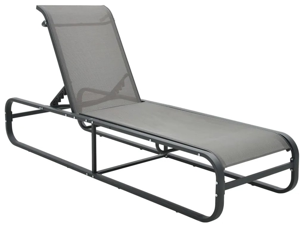 vidaXL Șezlong, aluminiu și textilenă