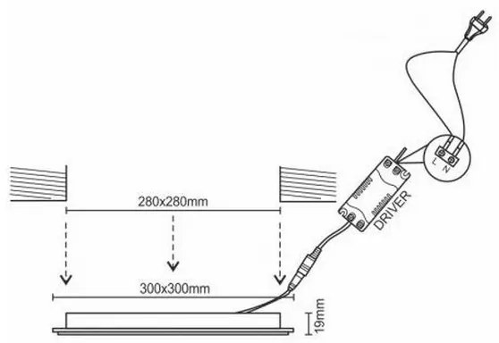 LED Lampa incastrata LED/24W/85V-265V alb