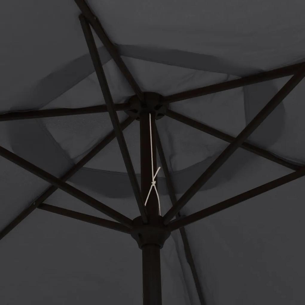 Umbrela de soare de exterior cu stalp metalic, negru, 300 cm Negru