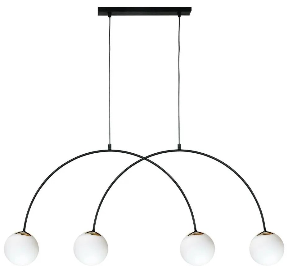 Zuma Line 1220 BOW - lustră suspendată cu cablu, 4xE14/10W/230V, negru