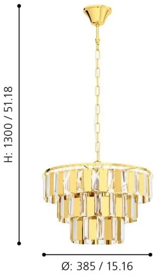 Eglo 99098 - Lustră pe lanț ERSEKA 5xE14/40W/230V