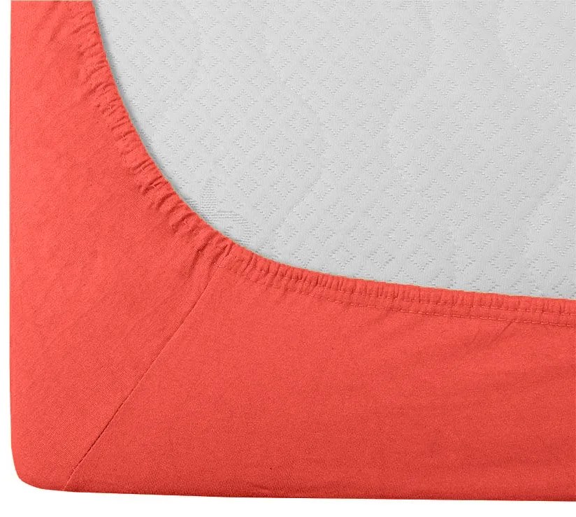 Cearsaf Jersey EXCLUSIVE portocaliu 140 x 200 cm