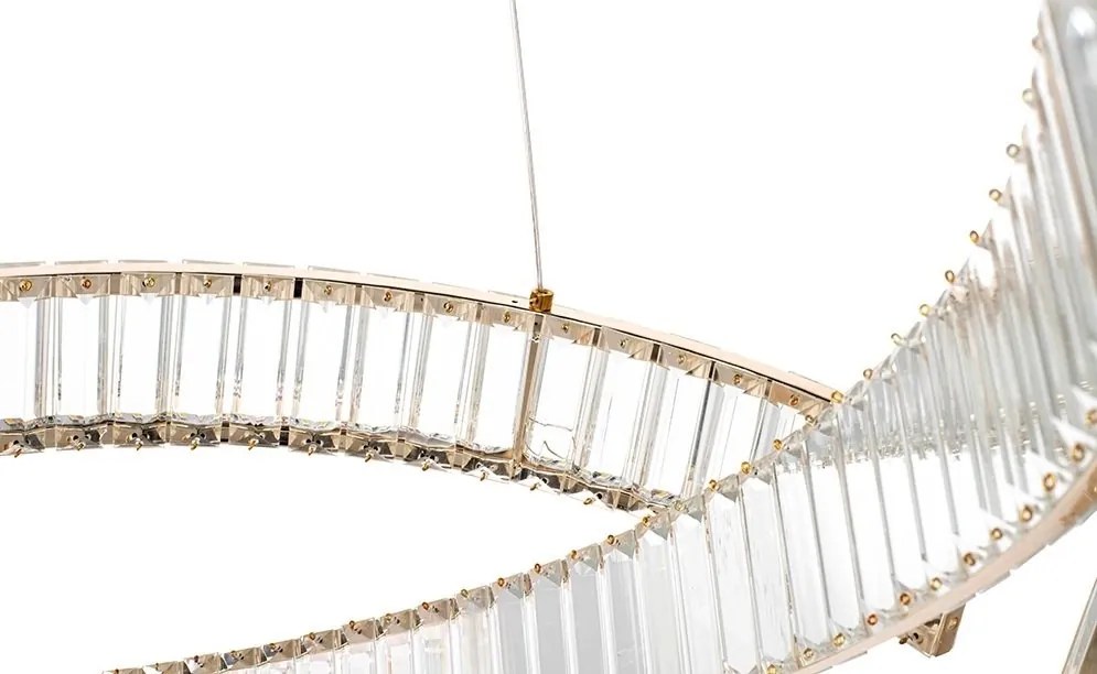 Lustra XXL suspendata LED design ambiental Ring LINE 8 auriu