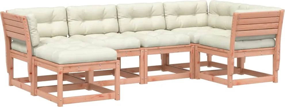 vidaXL Set canapele de grădină cu perne, 6 piese, lemn masiv Douglas