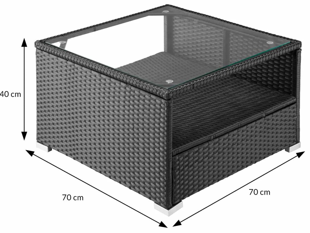 Deuba Set ratan de gradina XXL - perne gri/antracit