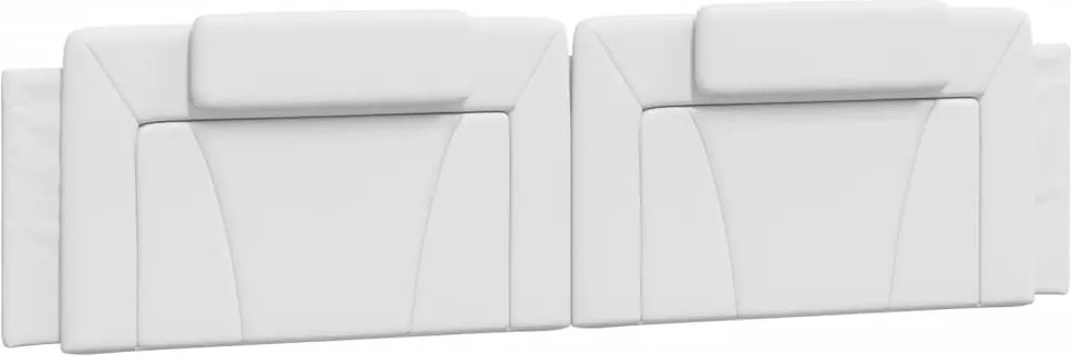 vidaXL Pernă pentru tăblie pat, Viana, alb, 200 cm, piele artificială