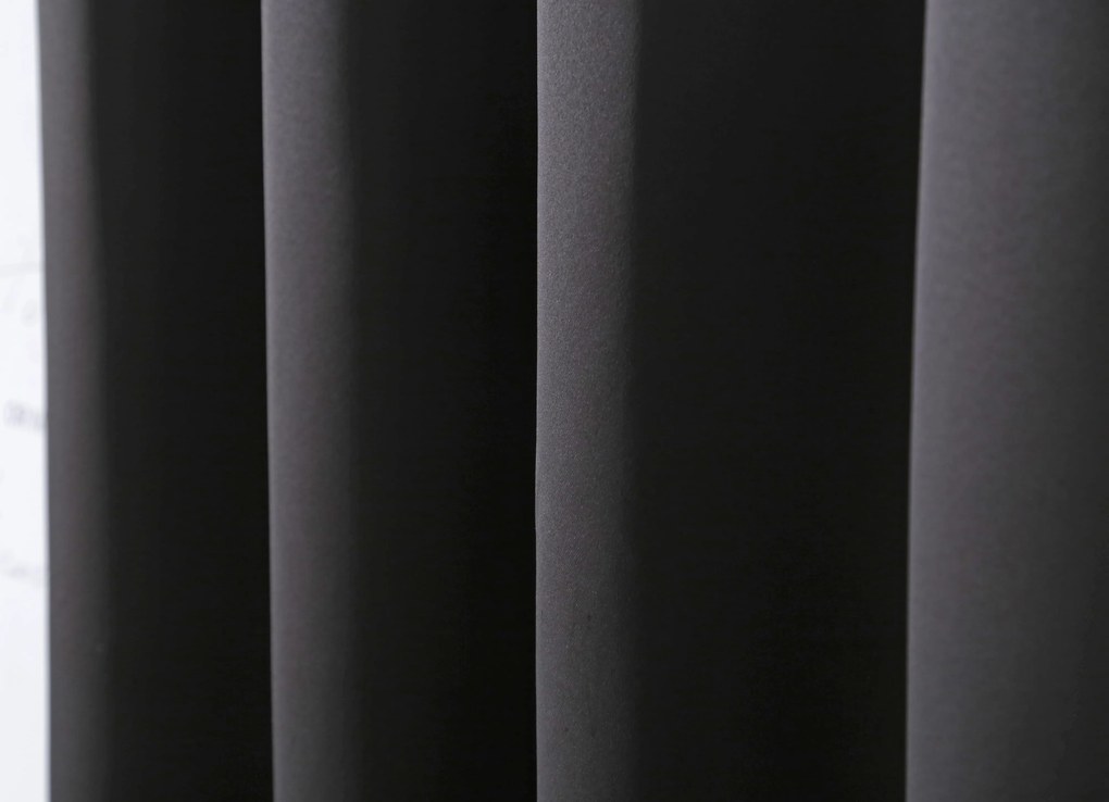 2x draperie neagra OXFORD 140x250 cm