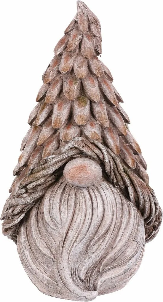 Decorațiune de grădină cap de pitic, gri, 24 x 21 x 43 cm