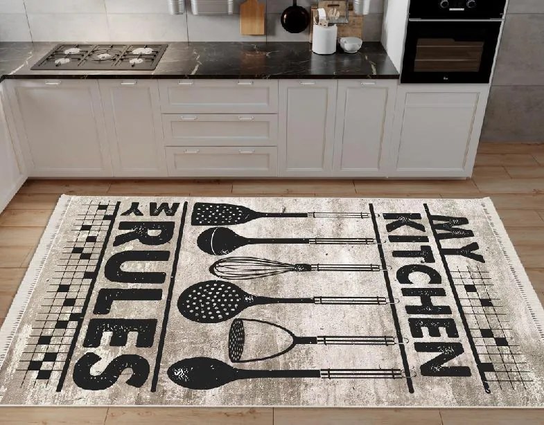Covor bucatarie antiderapant, 120x180 cm, My Kitchen Rules