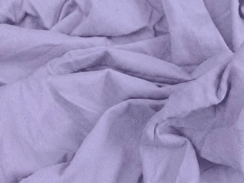 Cearsaf Jersey cu elastic 90x200 cm mov deschis