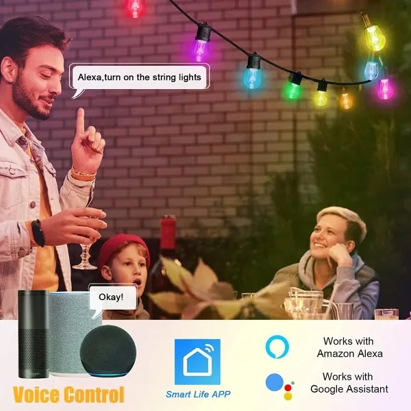 Immax NEO 07900L - LED RGB+CCT 15x1W/230V 15m Wi-Fi Tuya IP65 + DO