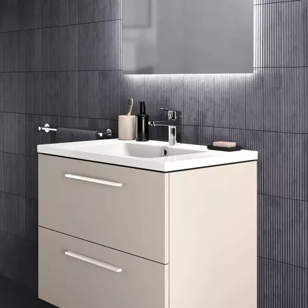 Dulap baza suspendat Ideal Standard i.life B bej nisipiu mat 2 sertare 80 cm