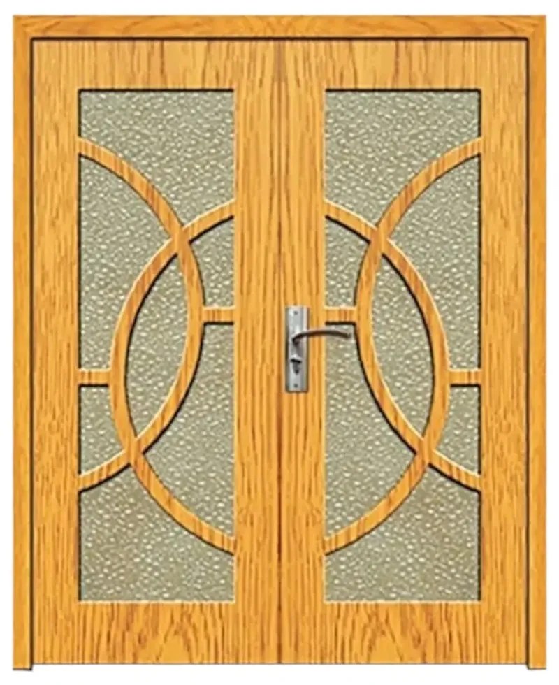 Usa Dubla de Interior din MDF Novo Doors ND220, Geam Sablat, Cadru din Lemn Masiv, KIT COMPLET, Toc , Manere si balamale incluse (Culoare: Gri, Toc: