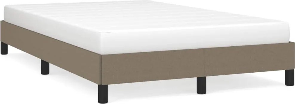 vidaXL Cadru de pat fără saltea Taupe 120x190 cm țesătură