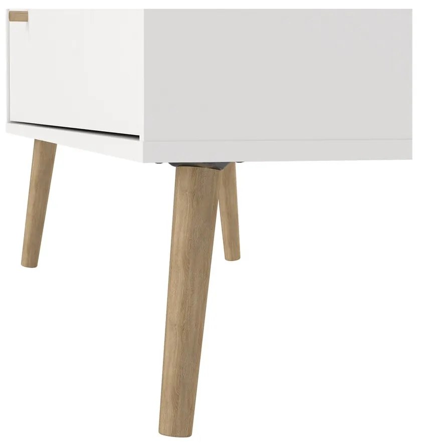 Comodă albă joasă 99x82 cm Bodo – Tvilum