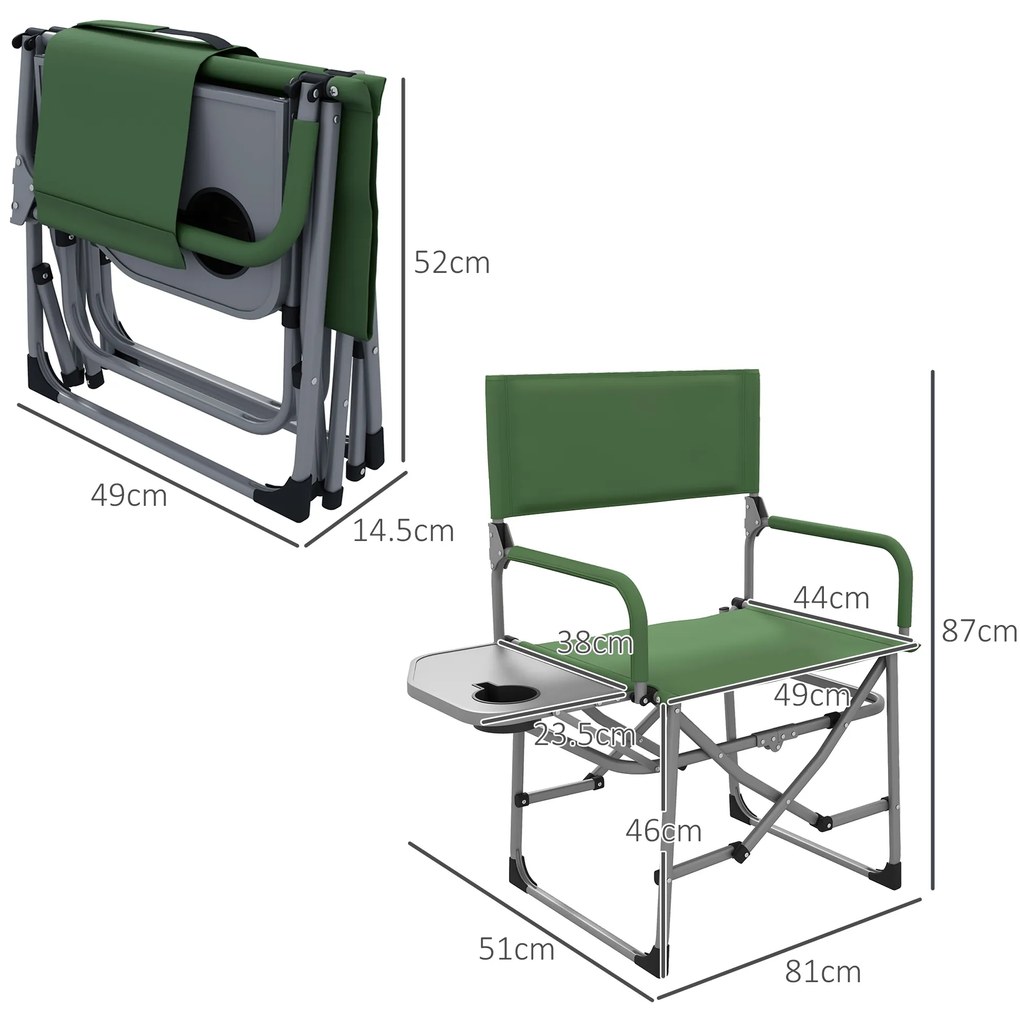 Outsunny Scaun de Regizor, Scaun de Camping Pliabil pentru Adulti | Aosom Romania