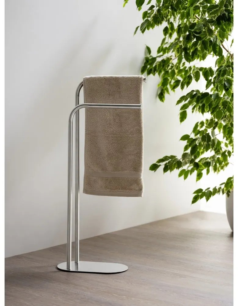 Suport pentru prosoape argintiu mat din oțel inoxidabil Levante – Wenko