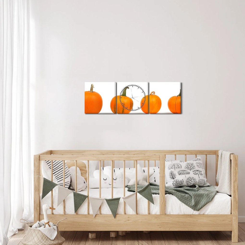 Tablou cu dovleac (cu ceas) (90x30 cm)