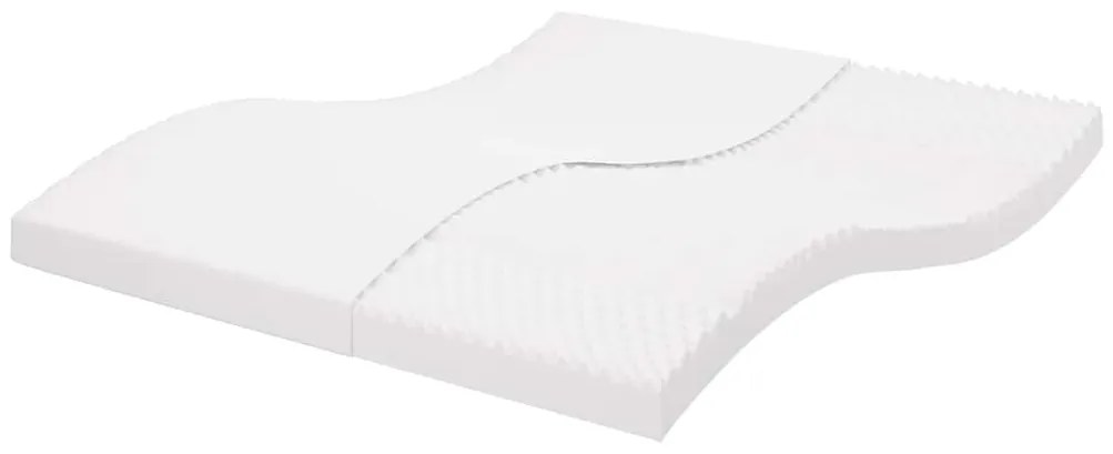 vidaXL Saltea din spumă, alb, 180x210 cm, 7 zone, duritate 20 ILD