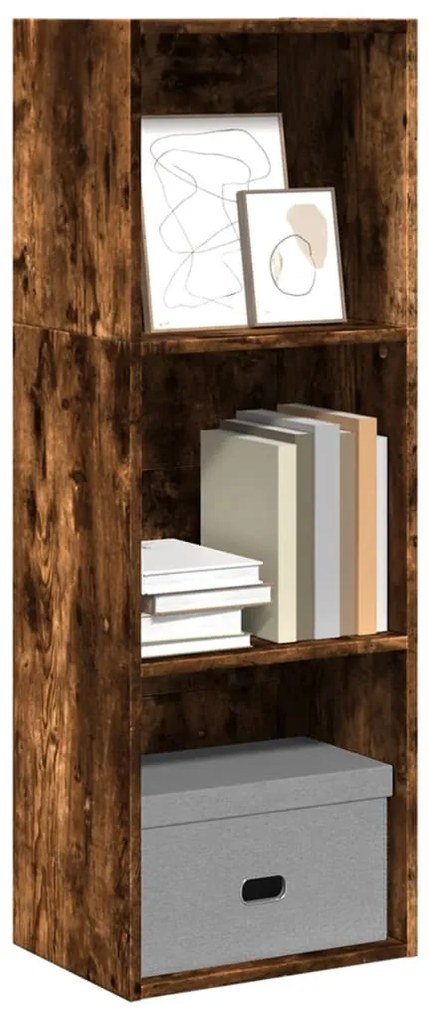 vidaXL Bibliotecă, stejar fumuriu, 40x30x114 cm, lemn prelucrat