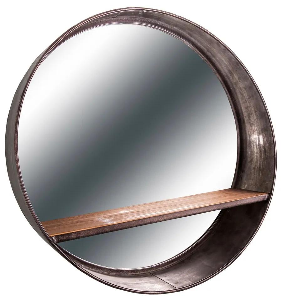 Oglindă de perete cu raft ø 46 cm – Antic Line