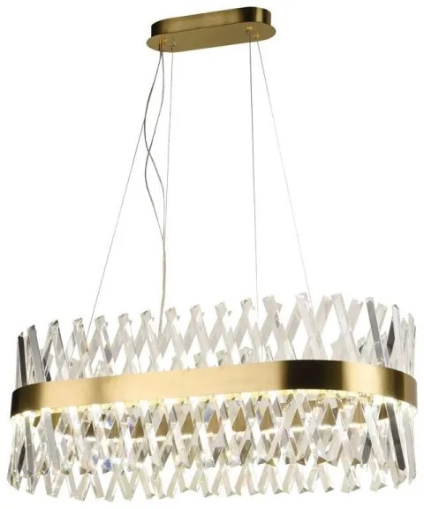 Lustră LED de cristal dimabilă pe cablu LED/90W/230V + telecomandă