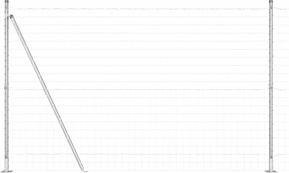 vidaXL Gard cu Stâlp Argintiu 1,5 x 10 m Oțel