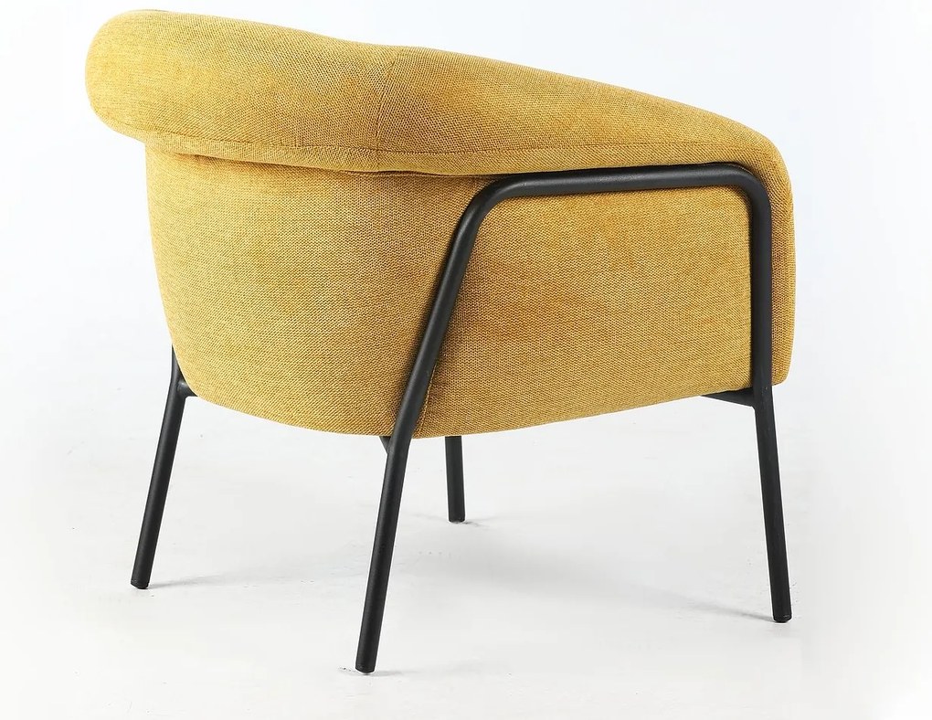 Fotoliu design CLOVER BREGO, mustareniu