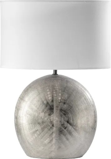 ONLI - Lampă de masă CERAMICA 1xE27/15W/230V 51 cm argintie/albă