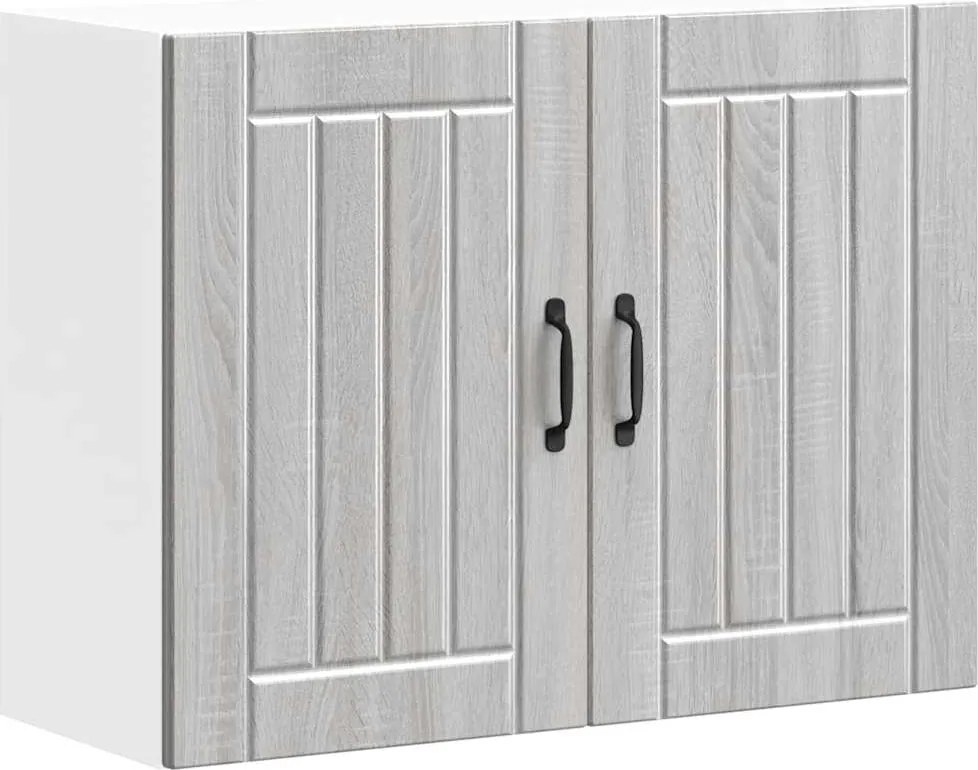 vidaXL Dulap de bucatarie "Lucca" din lemn prelucrat Sonoma gri