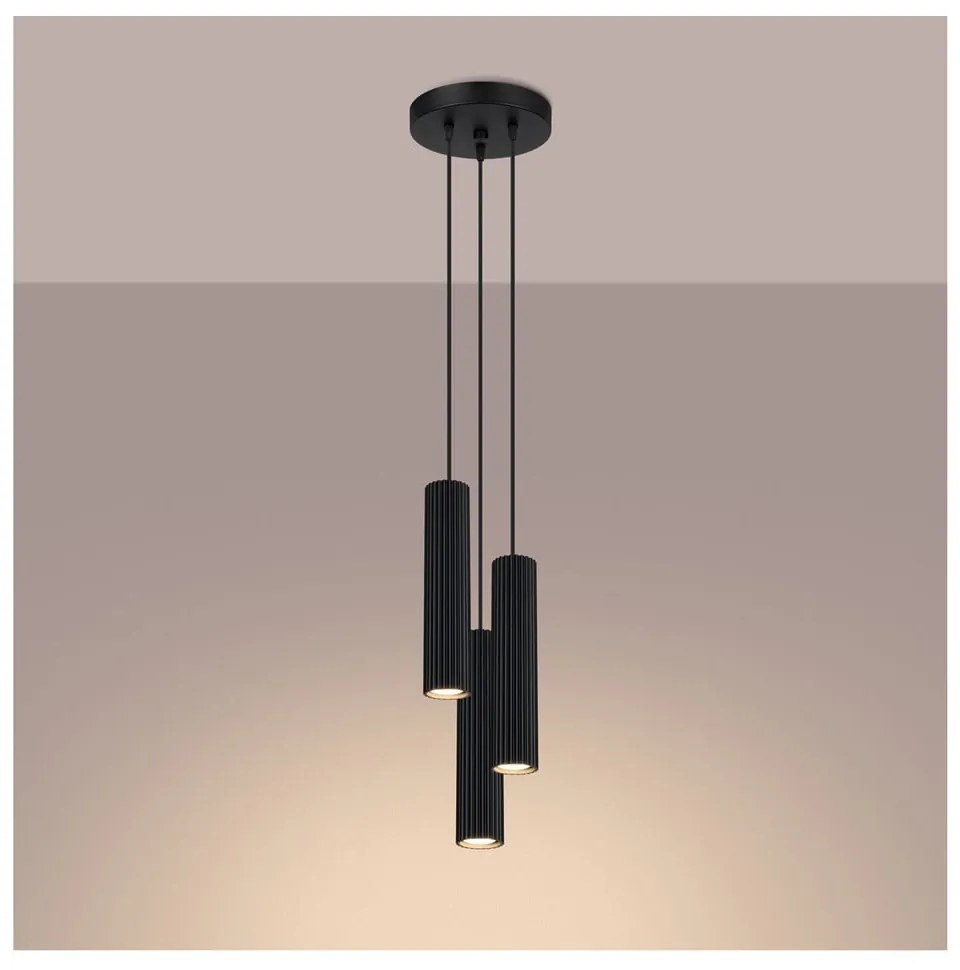 Lustră neagră ø 19,5 cm Gleam – Nice Lamps