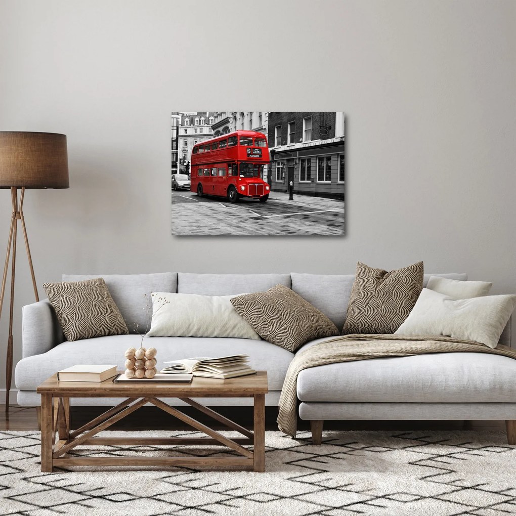 Tablou - Londra cu autobuz (70x50 cm)