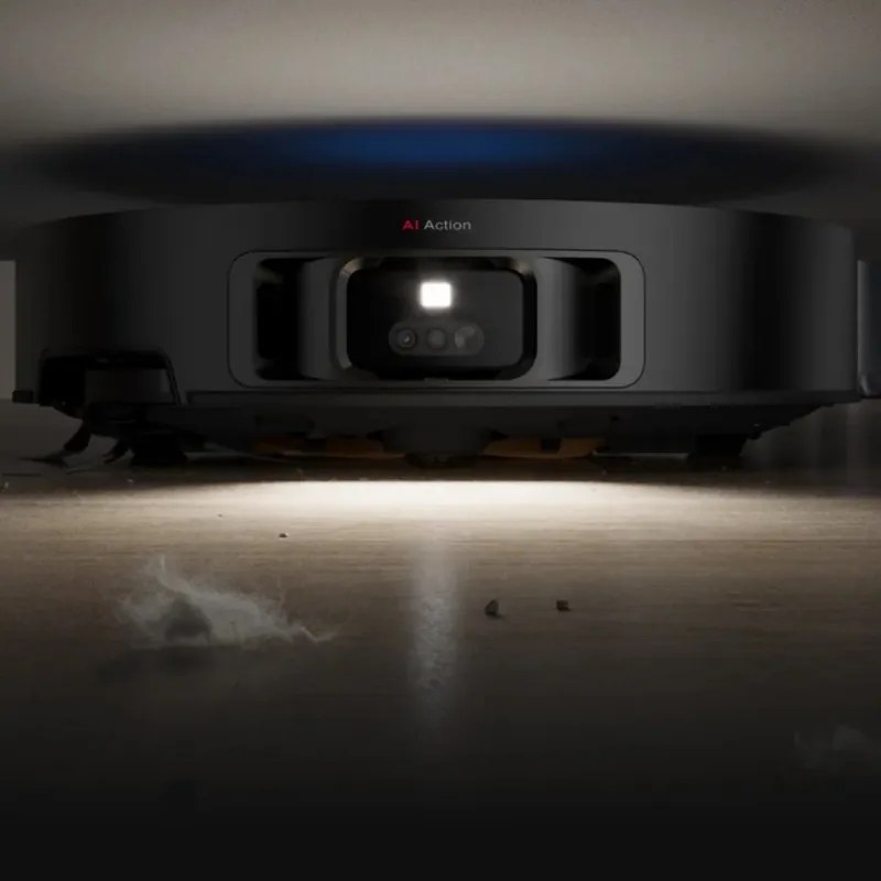 Aspirator robot Dreame X50 Ultra RLX85CE-6-BK, 20000 Pa, detectare AI a obstacolelor, navigare 360°, control vocal, sterilizare UV, negru/dorat