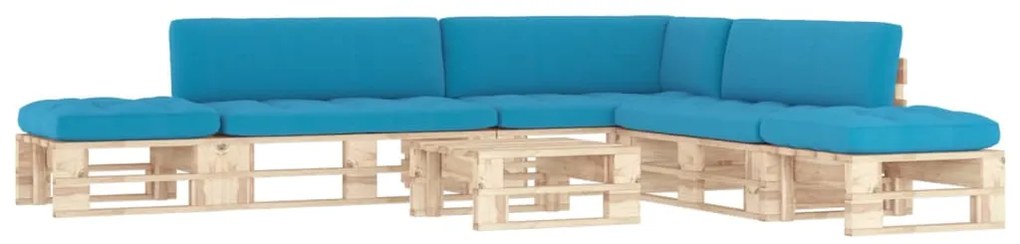 3066893 vidaXL Set mobilier de grădină cu perne, 6 piese, lemn pin tratat