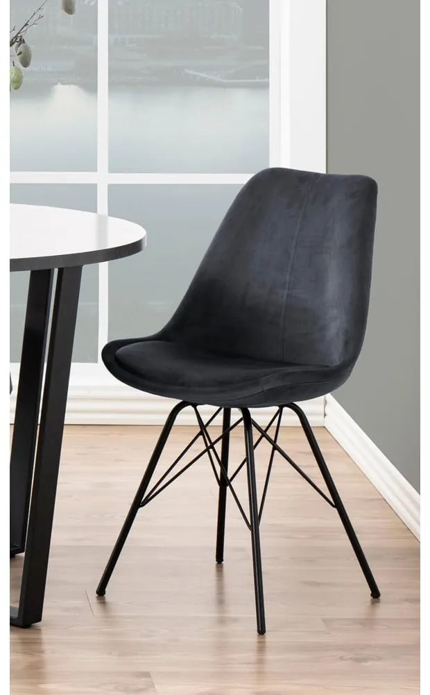 Scaun de dining negru/gri Eris – Actona
