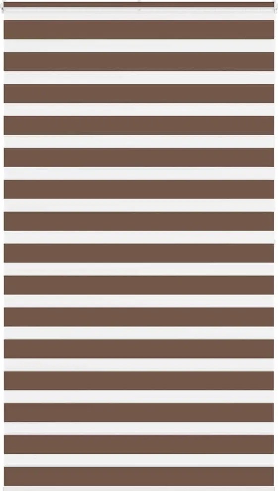 vidaXL Jaluzea tip zebra maro lățime țesătură 130,9 cm poliester