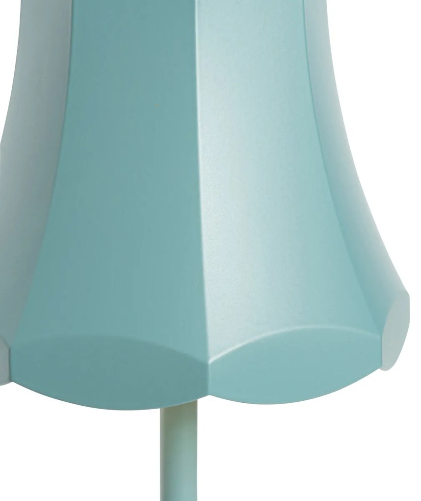 Set de 2 lămpi de masă retro albastru mineral reîncărcabile IP44 - Granny