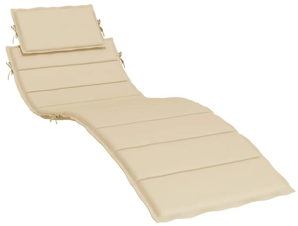 Perna de sezlong, bej, 186x58x3 cm, textil oxford