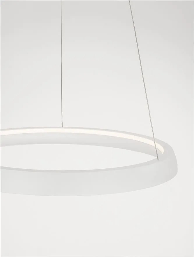 Lustra circulara aluminiu alb LED CCT OVIA 60cm