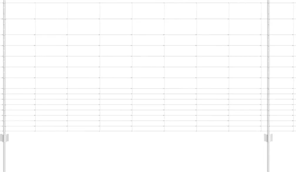 vidaXL Gard cu Stâlp Argintiu 1,2 x 50 m Oțel